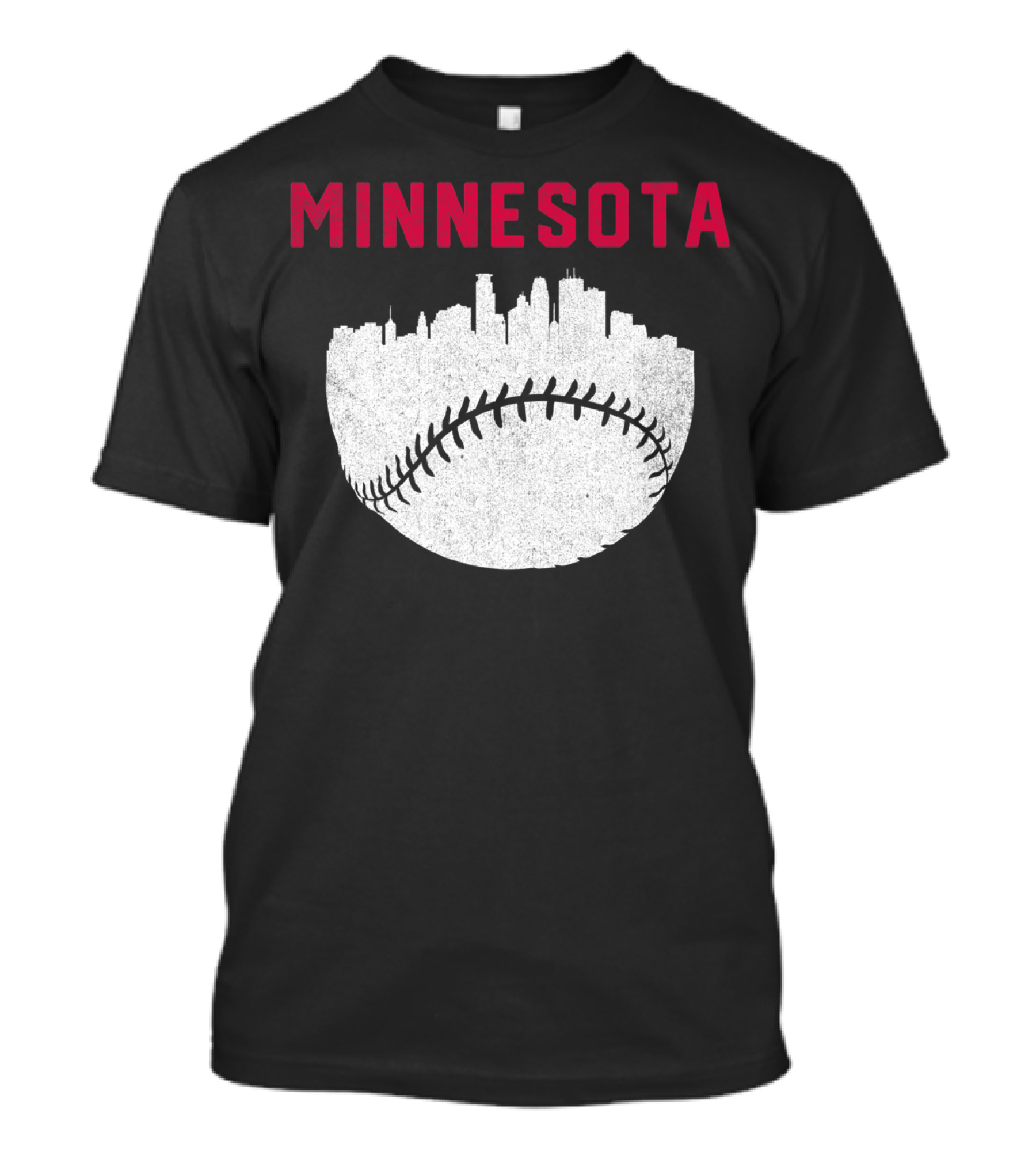 MPLS Minnesota Skyline Baseball Vintage T-Shirt