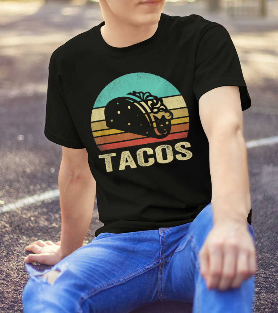 Retro Taco Vintage Sunset T-Shirt