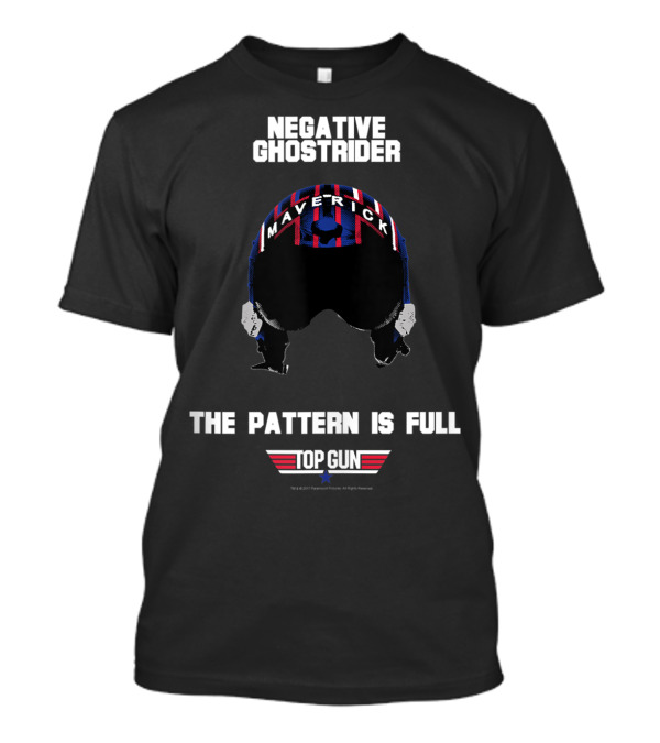 Negative Ghostrider Maverick Helmet The Pattern Is Full Top Gun T-Shirt