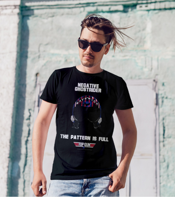 Negative Ghostrider Maverick Helmet The Pattern Is Full Top Gun T-Shirt
