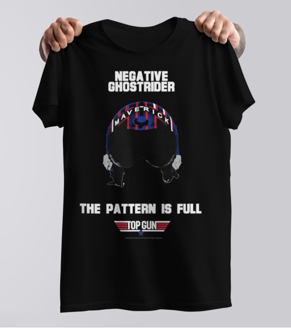 Negative Ghostrider Maverick Helmet The Pattern Is Full Top Gun T-Shirt