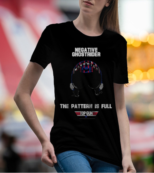 Negative Ghostrider Maverick Helmet The Pattern Is Full Top Gun T-Shirt