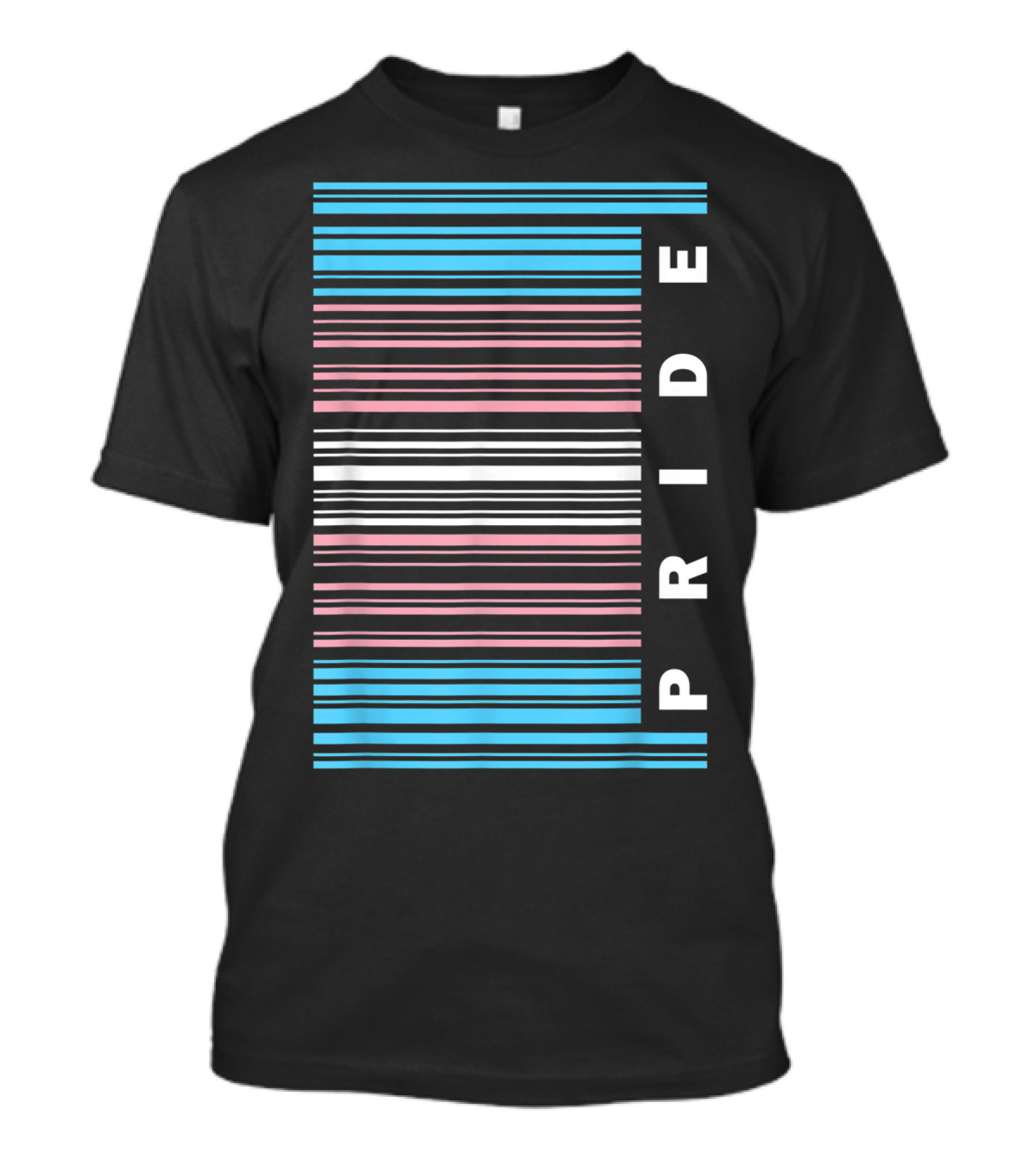 Transgender Pride Flag Barcode With PRIDE Text T-Shirt
