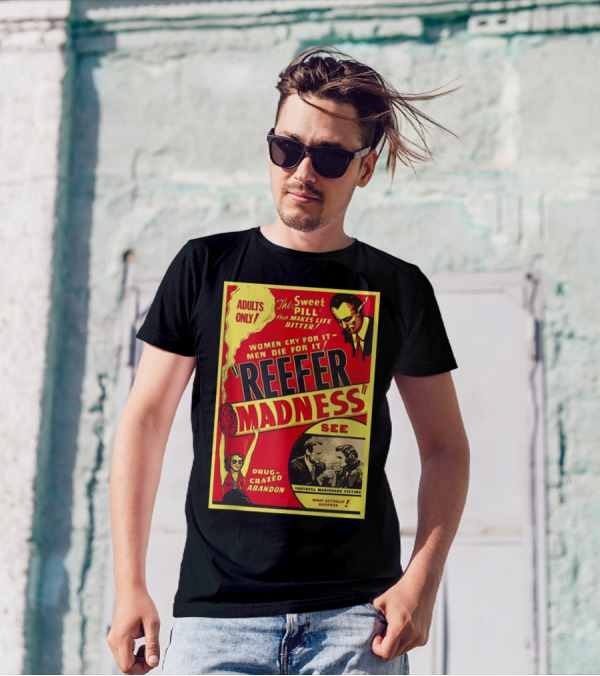ADULTS ONLY Reefer Madness Women Cry Drug-Crazed Abandon Youthful Marihuana Victims T-Shirt