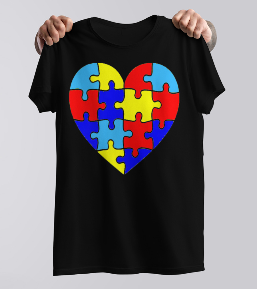 Autism Awareness Heart Puzzle Love Parent Special Ed Teacher T-Shirt