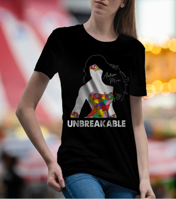 Autism Mom Unbreakable Puzzle Mother's Day Awareness T-Shirt
