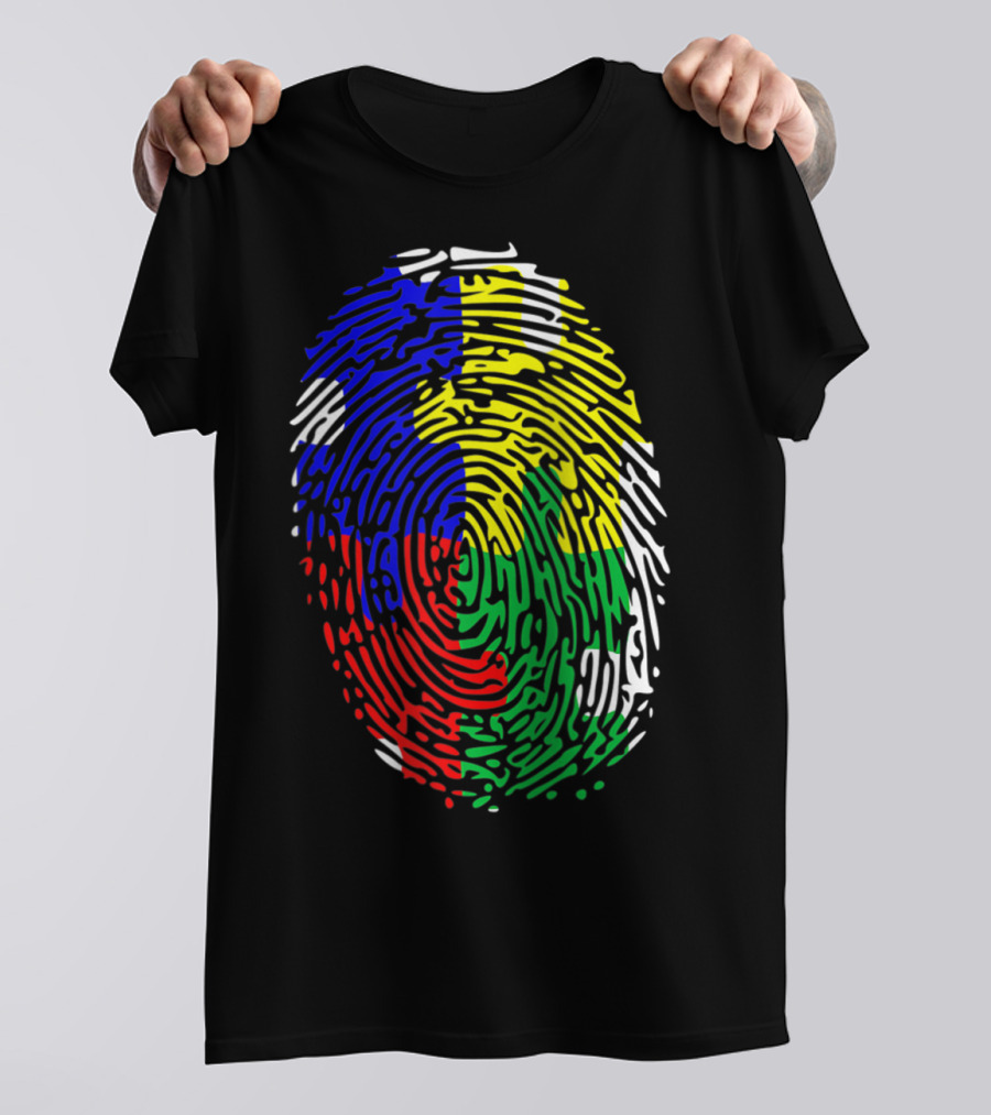 Autism Spectrum Disorder Awareness Colorful Fingerprint Raglan Baseball T-Shirt