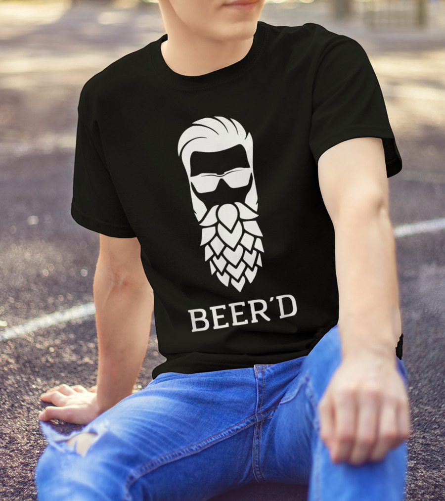 Beer Beard Funny Play On Words T-Shirt