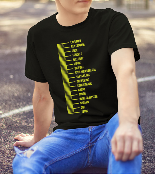 Beard Length Chart Caveman To ZZ Top Guide T-Shirt