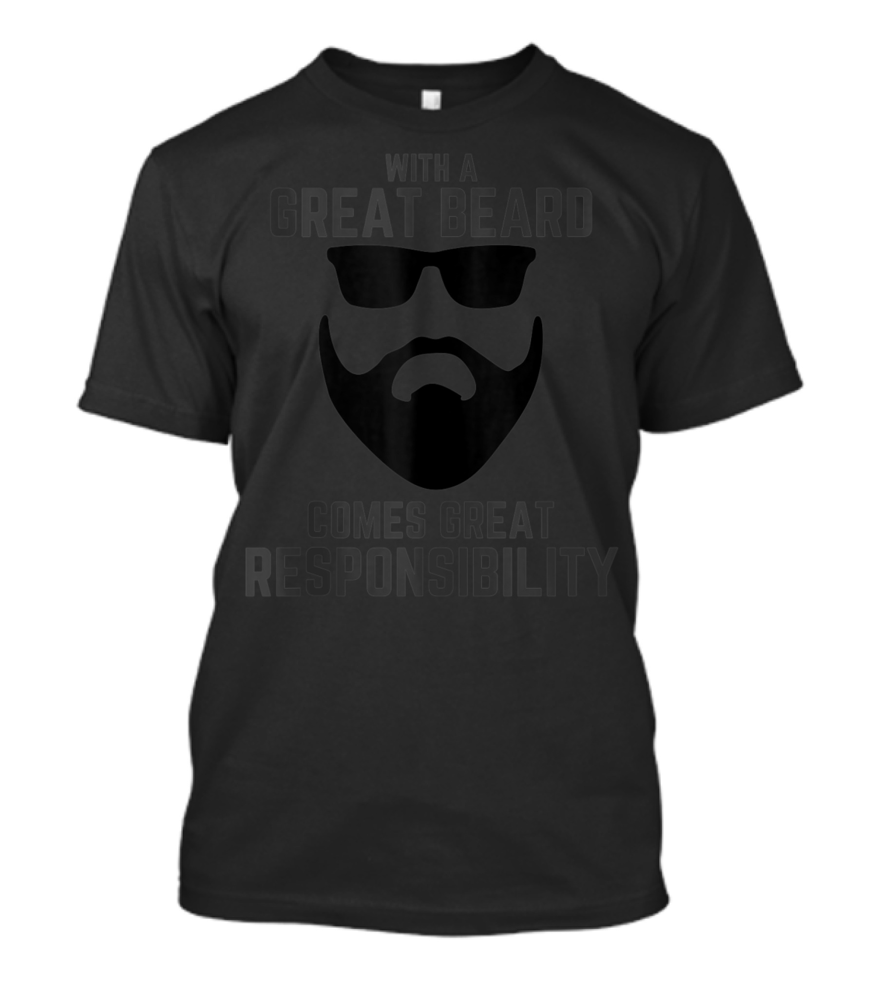 Great Beard Great Responsibility Bearded Dad Mens Beard Humor Superhero T-Shirt