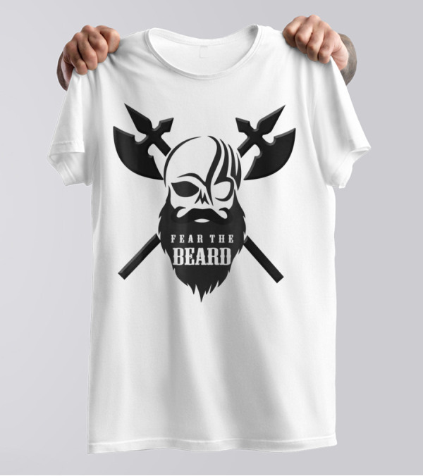 Fear The Beard Viking Axes Dark T-Shirt