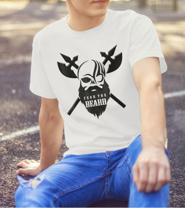 Fear The Beard Viking Axes Dark T-Shirt