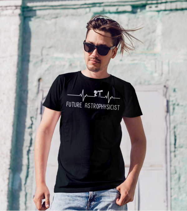 Future Astrophysicist Telescope Heartbeat Line T-Shirt