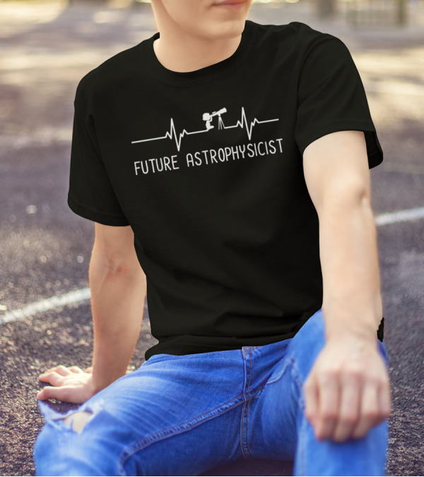 Future Astrophysicist Telescope Heartbeat Line T-Shirt