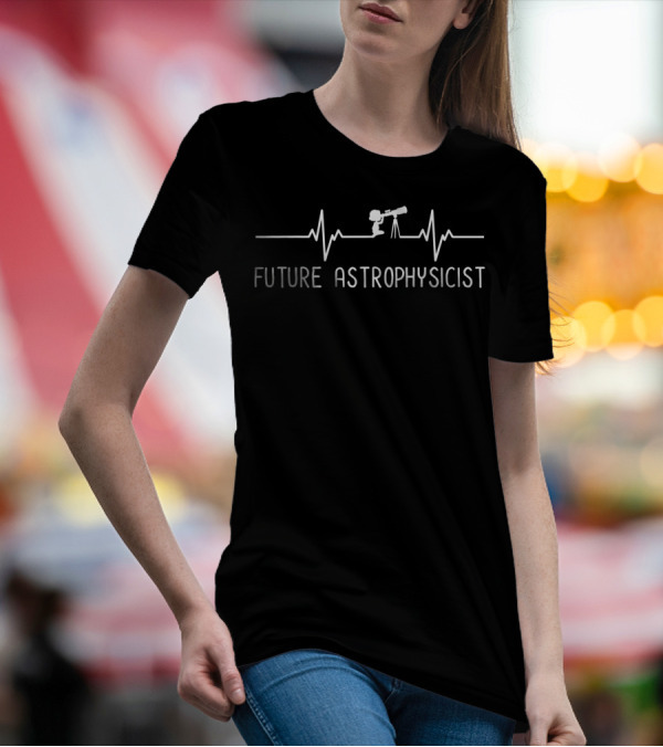 Future Astrophysicist Telescope Heartbeat Line T-Shirt