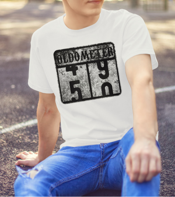 Oldometer 49 50 Birthday Milestone T-Shirt