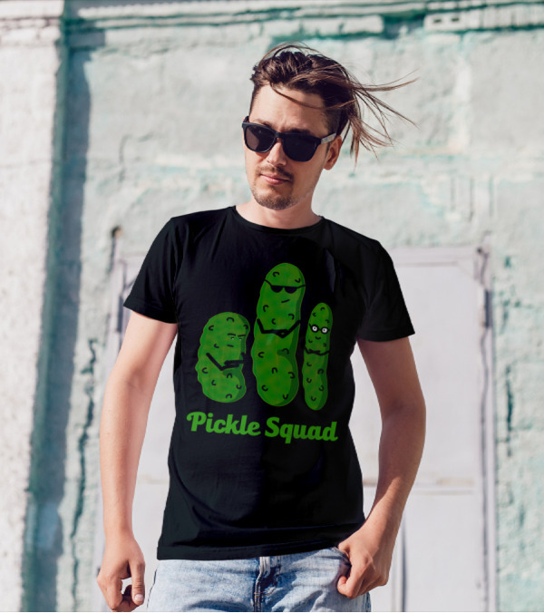 Pickle Squad Funny Pickled Cucumber Cool Dill T-Shirt