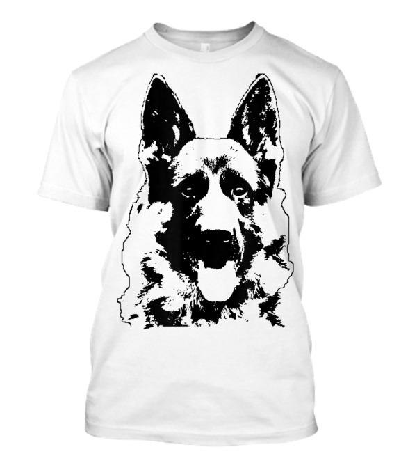 German Shepherd Dog Face I Love K9 German T-Shirt