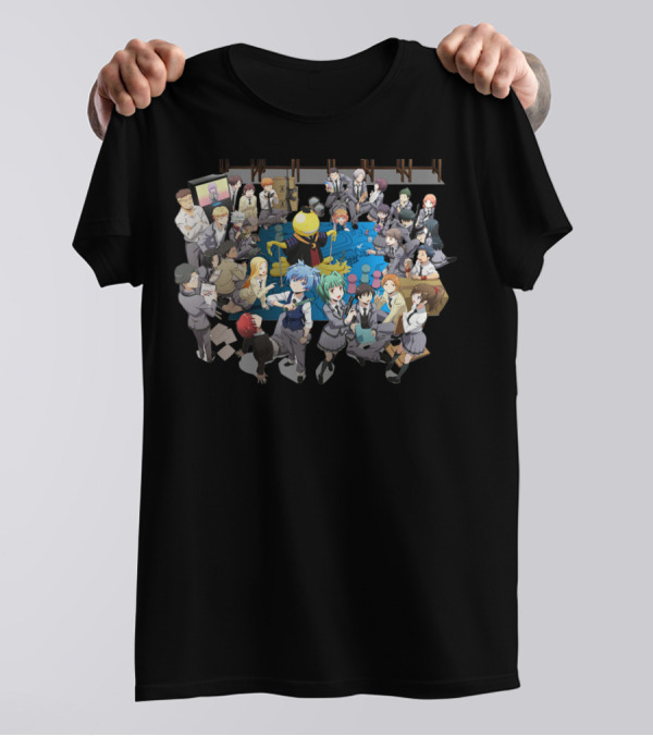 Assassination Classroom Anime Character Group Scene With Koro-Sensei T-Shirt