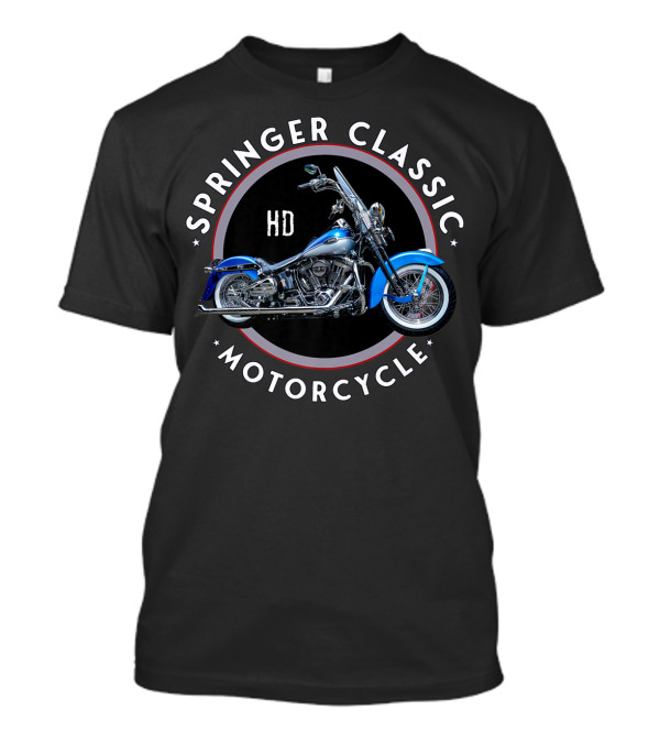 Springer Classic HD Blue Motorcycle T-Shirt