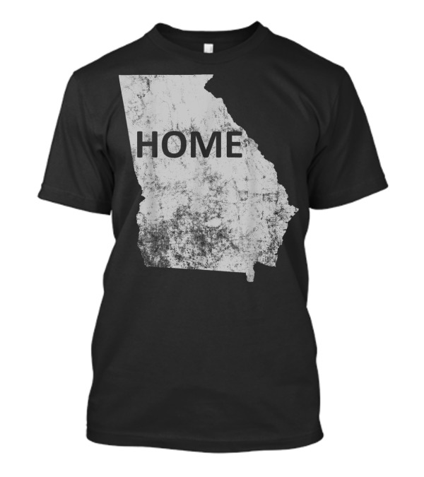 HOME Georgia State Map Distressed Grunge T-Shirt