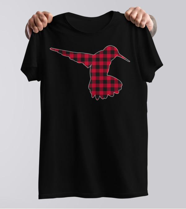 Hummingbird Red Plaid Family T-Shirt