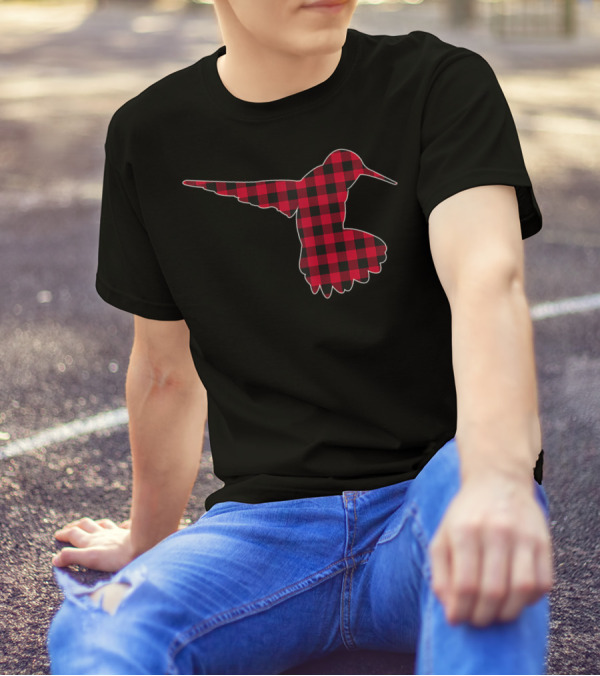 Hummingbird Red Plaid Family T-Shirt
