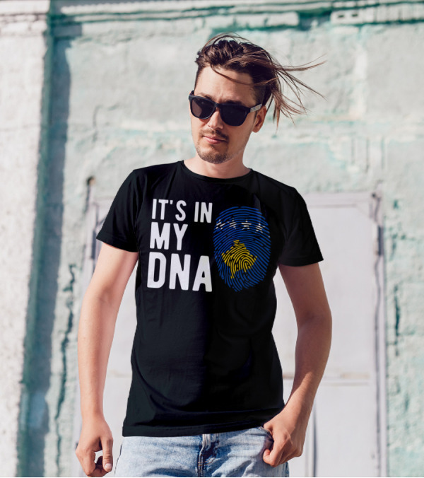 It's In My DNA Kosovo Flag Fingerprint Kosovan T-Shirt