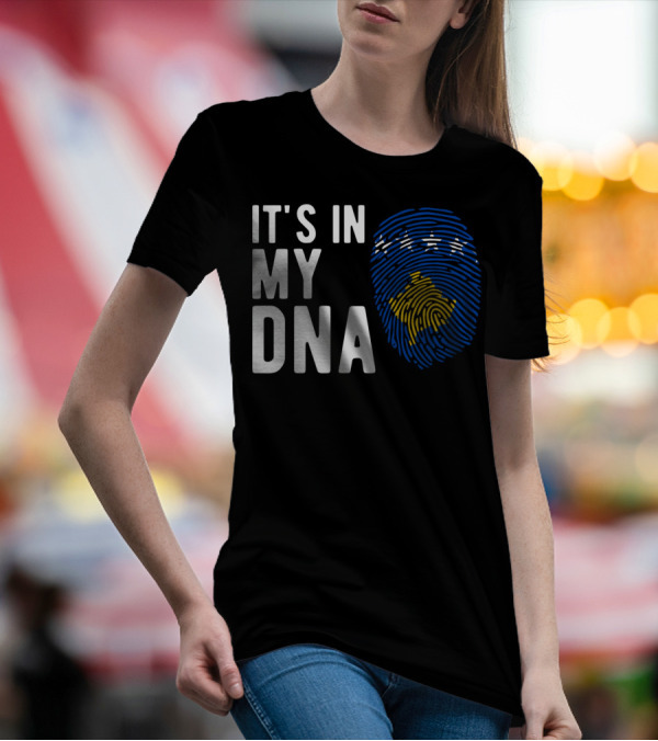 It's In My DNA Kosovo Flag Fingerprint Kosovan T-Shirt