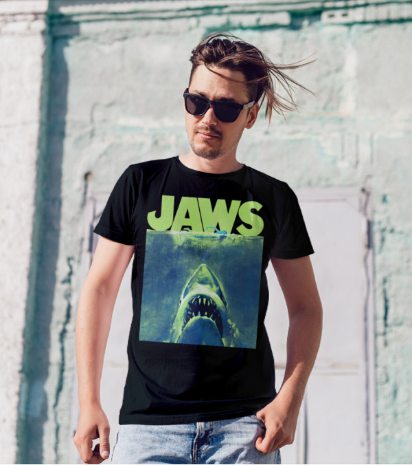 Jaws Surfacing Neon Movie T-Shirt