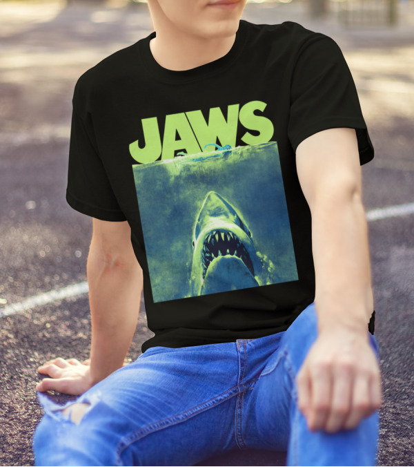 Jaws Surfacing Neon Movie T-Shirt