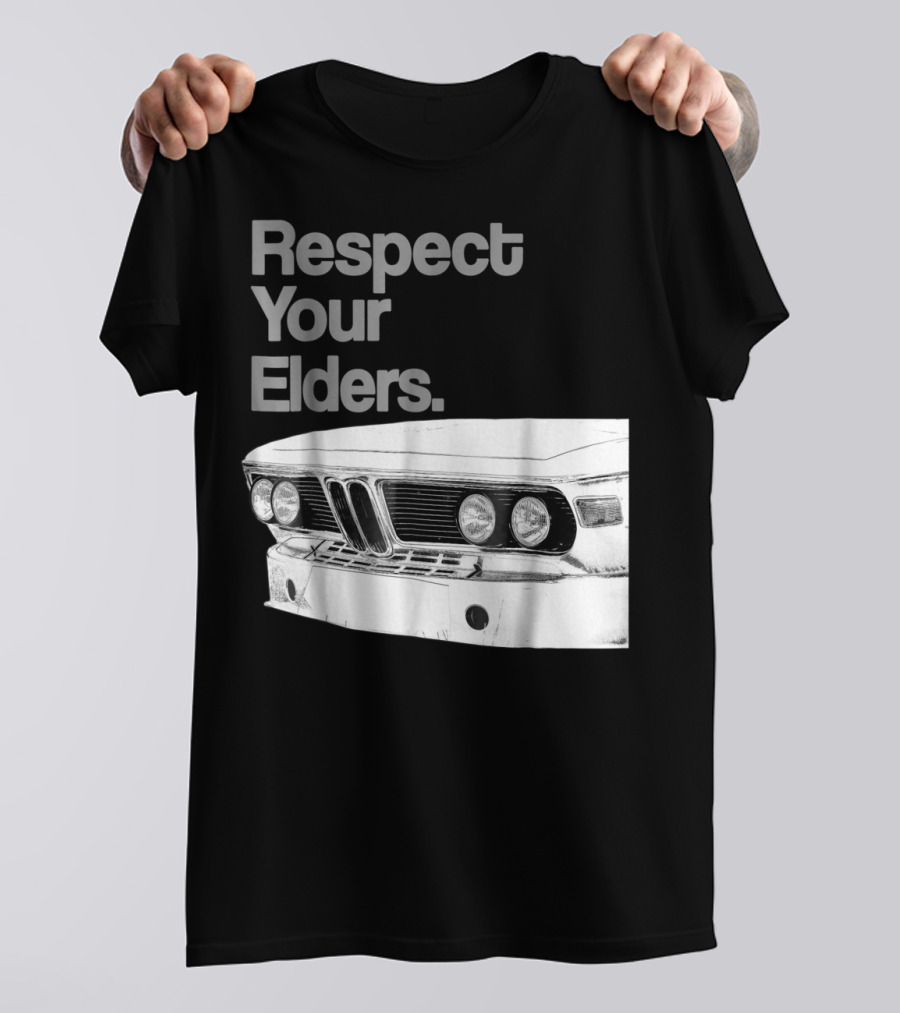 Respect Your Elders Vintage Euro Car Front Grille T-Shirt