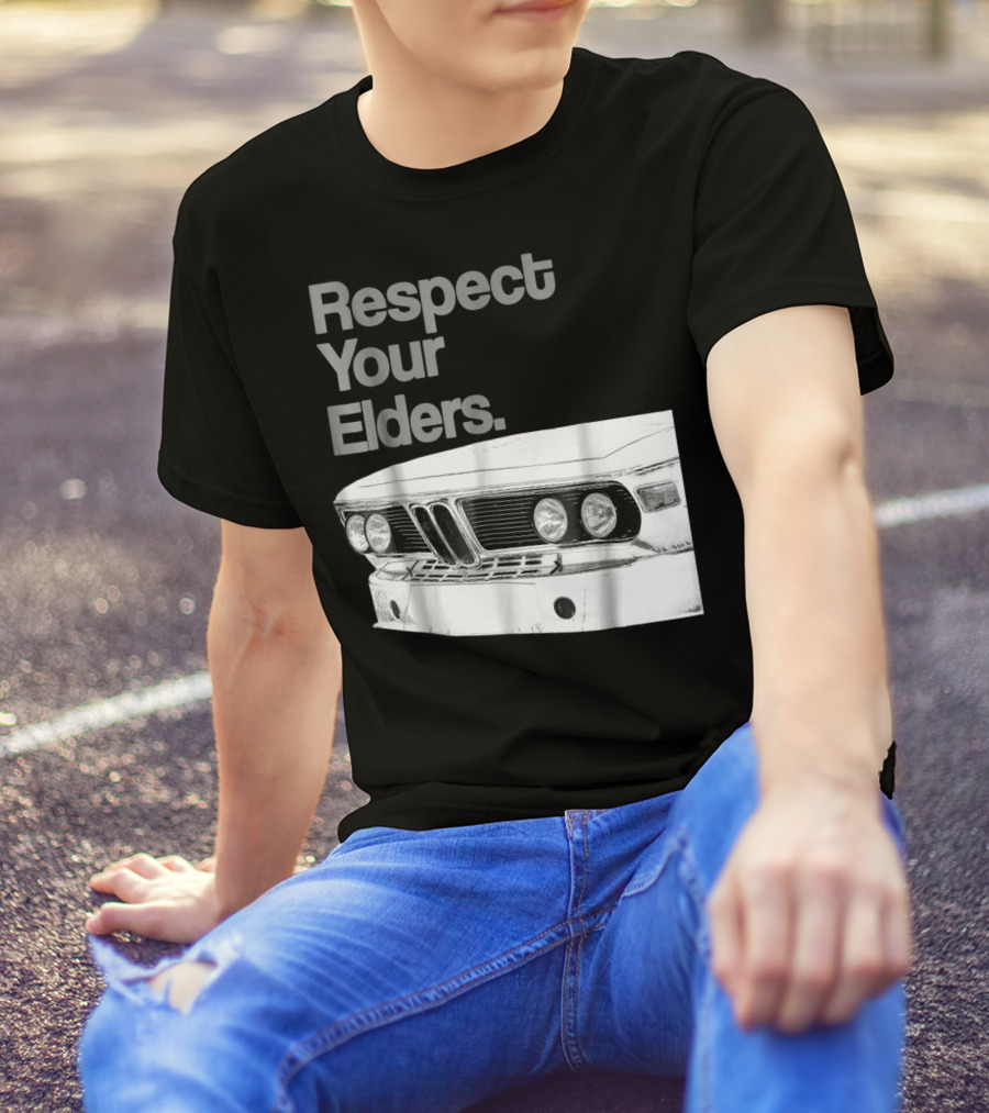 Respect Your Elders Vintage Euro Car Front Grille T-Shirt