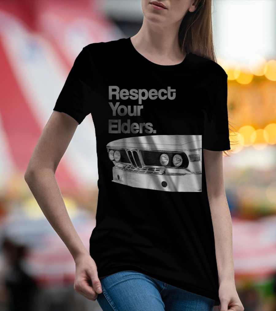 Respect Your Elders Vintage Euro Car Front Grille T-Shirt