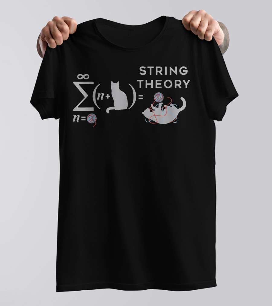 Infinite Yarn Equation String Theory Cat T-Shirt