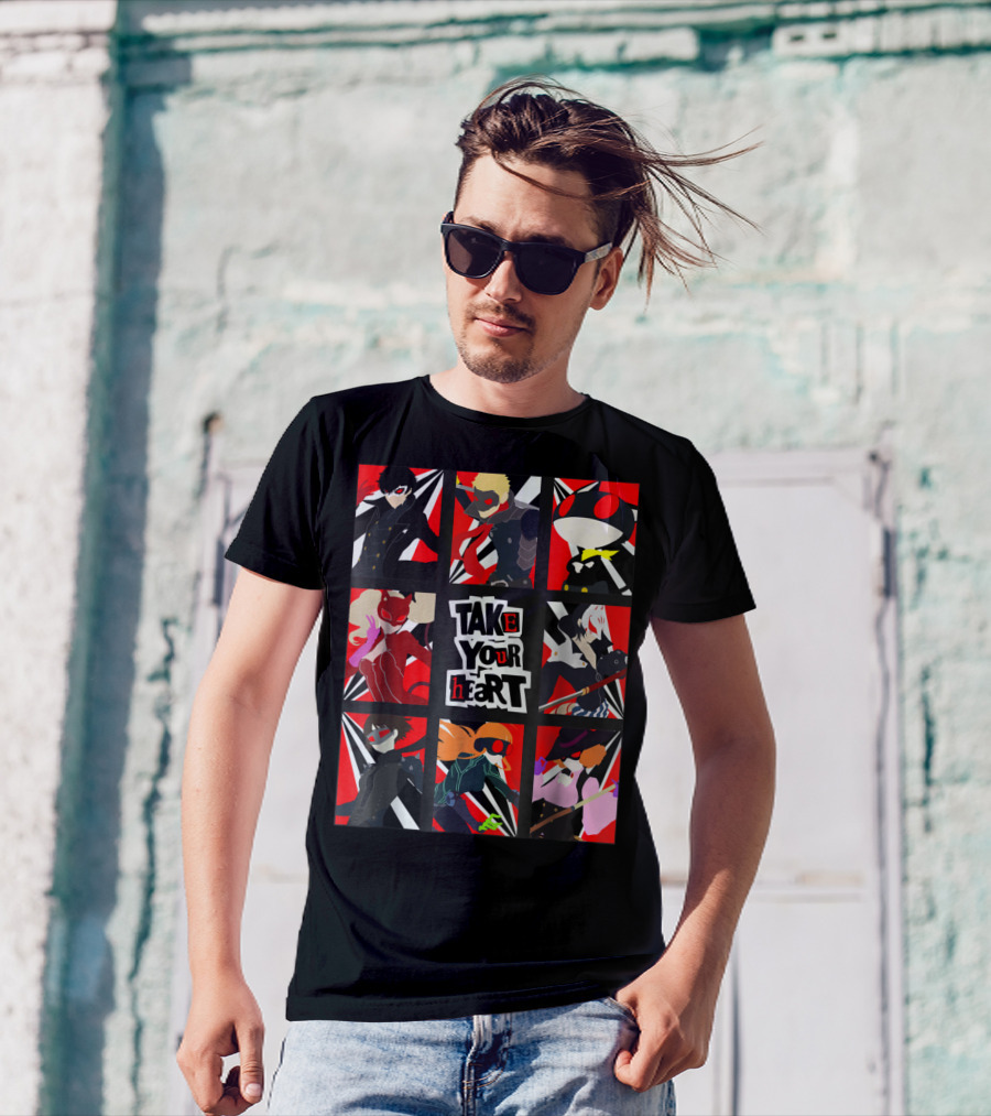 Take Your Heart Persona Characters Collage T-Shirt