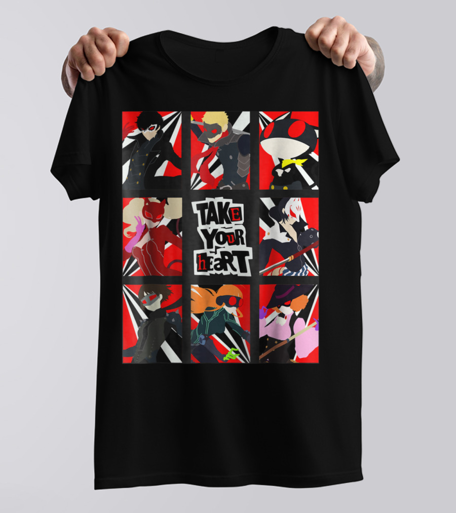 Take Your Heart Persona Characters Collage T-Shirt