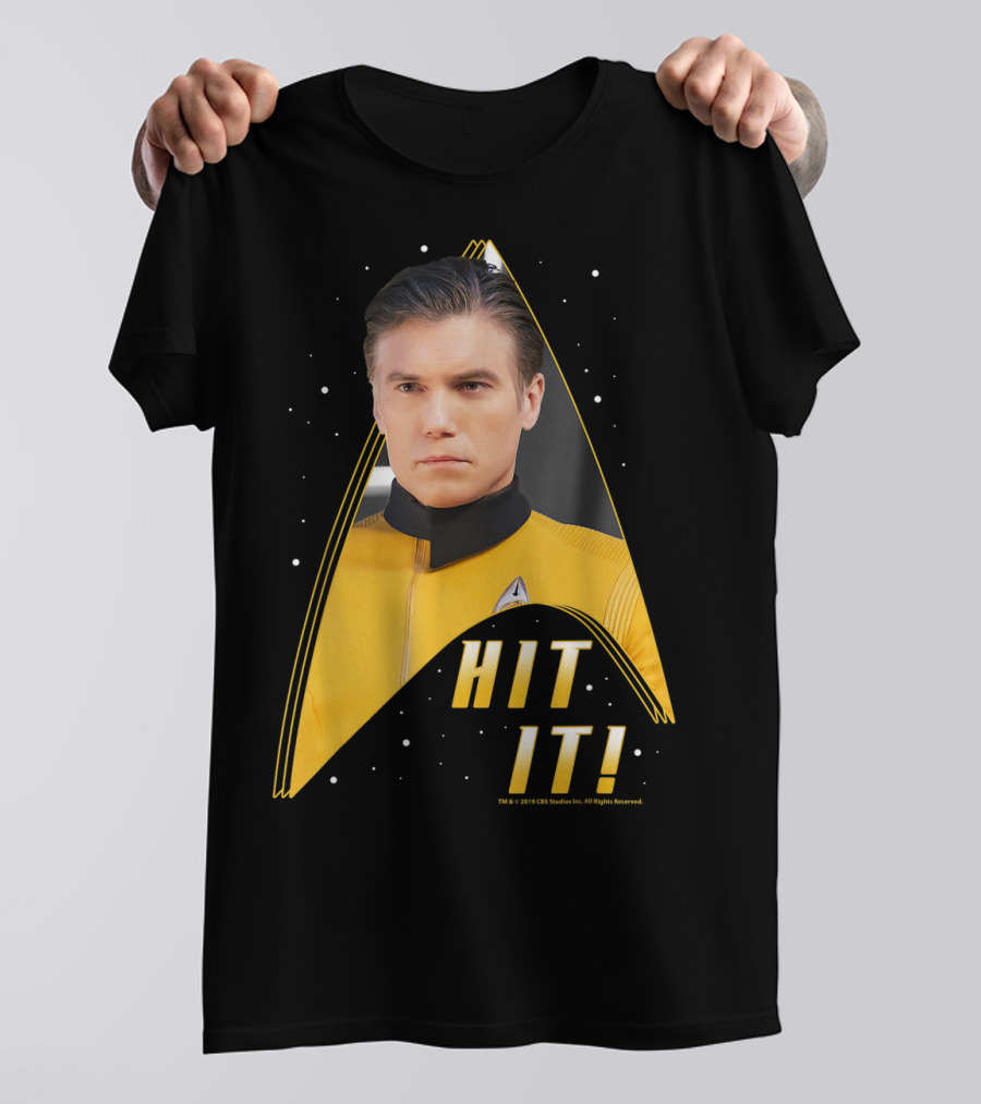 Star Trek Discovery Captain Pike Hit It Starfleet Delta Badge T-Shirt