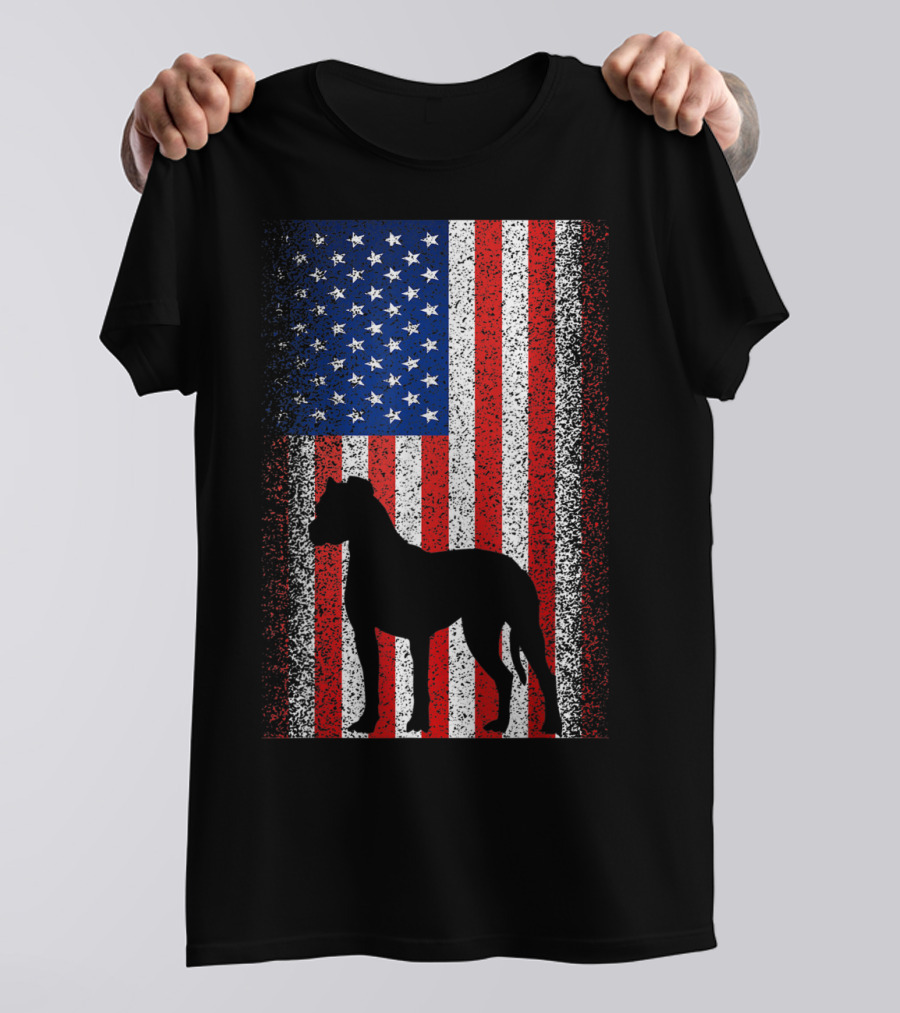 American Flag Boxer Dog 4th Of July Celebrations For Dog Lovers T-Shirt