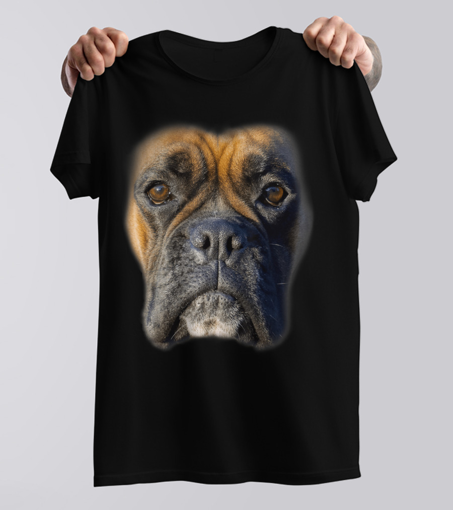 Animal Lover Boxer Face Funny Dog Lovers Tee For Pet Enthusiasts T-Shirt