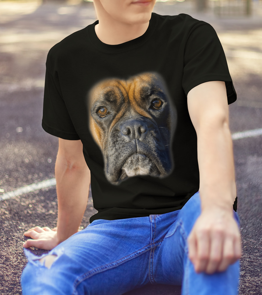 Animal Lover Boxer Face Funny Dog Lovers Tee For Pet Enthusiasts T-Shirt
