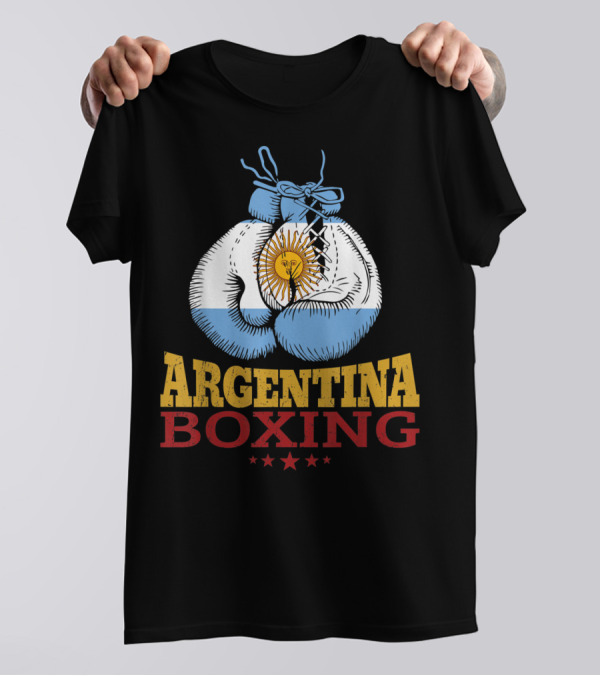 Argentina Boxing Gloves Flag Pride T-Shirt