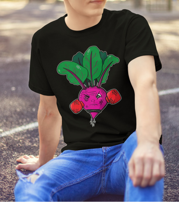 Beet Boxer Vegan Vegetable Empirical Dad Joke Pun T-Shirt