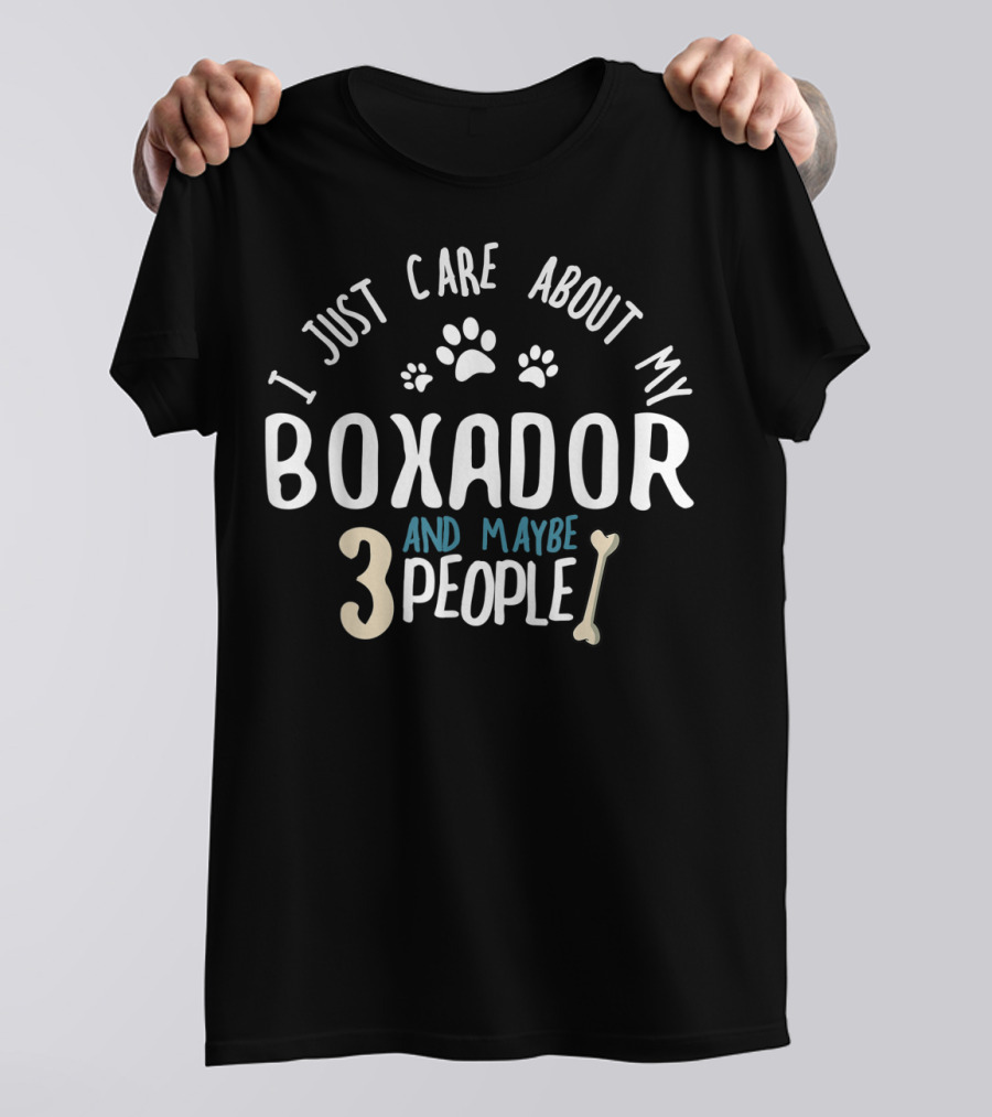 I Just Care About My Boxador And Maybe 3 People T-Shirt