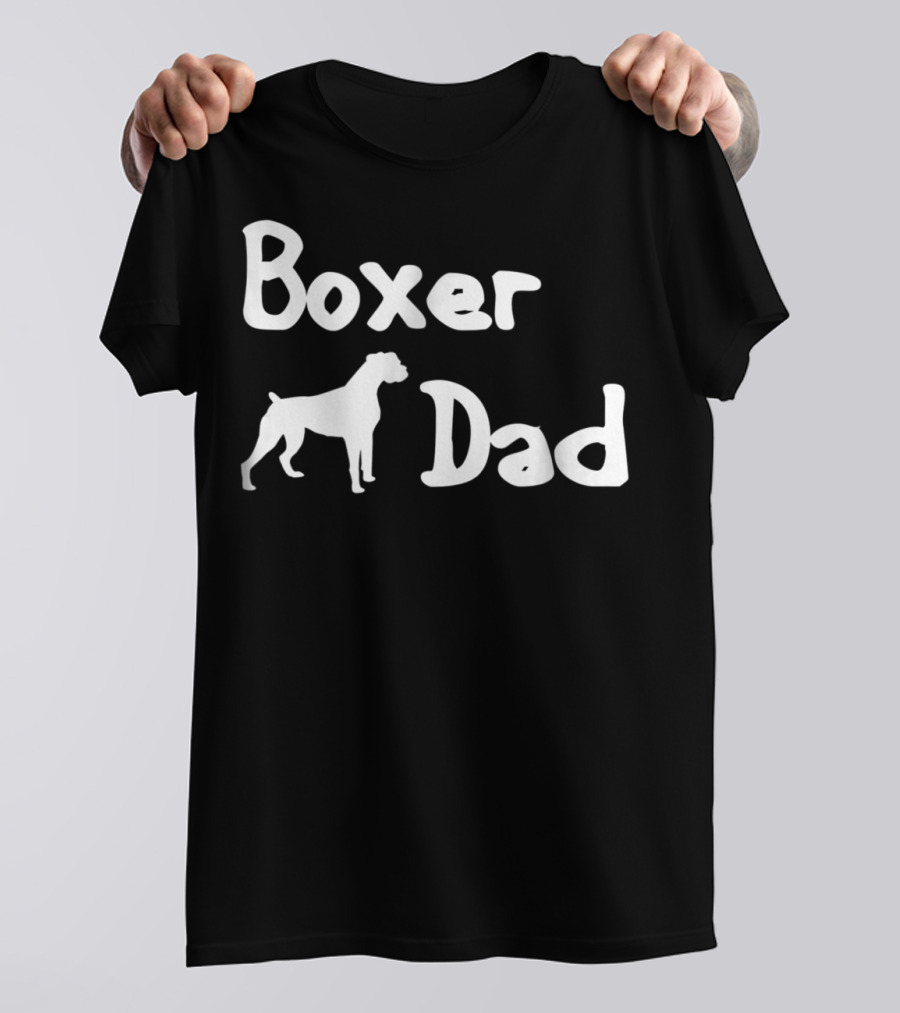Boxer Dad With Boxer Silhouette For Boxer Enthusiasts T-Shirt