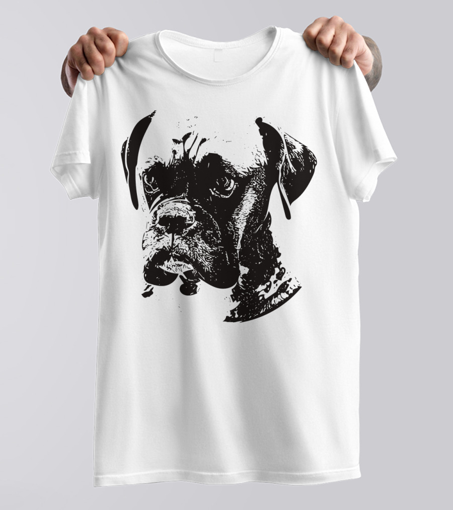 Boxer Dog Face Boxer Mom Or Dad T-Shirt