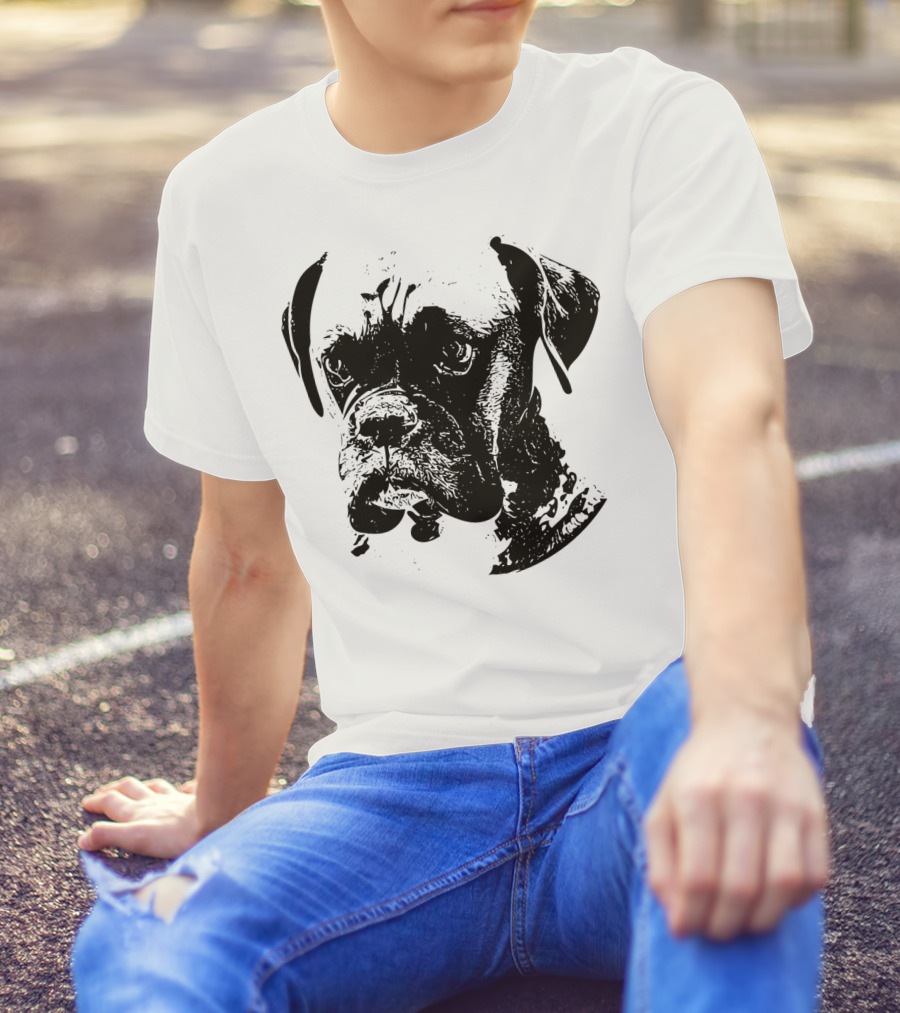Boxer Dog Face Boxer Mom Or Dad T-Shirt