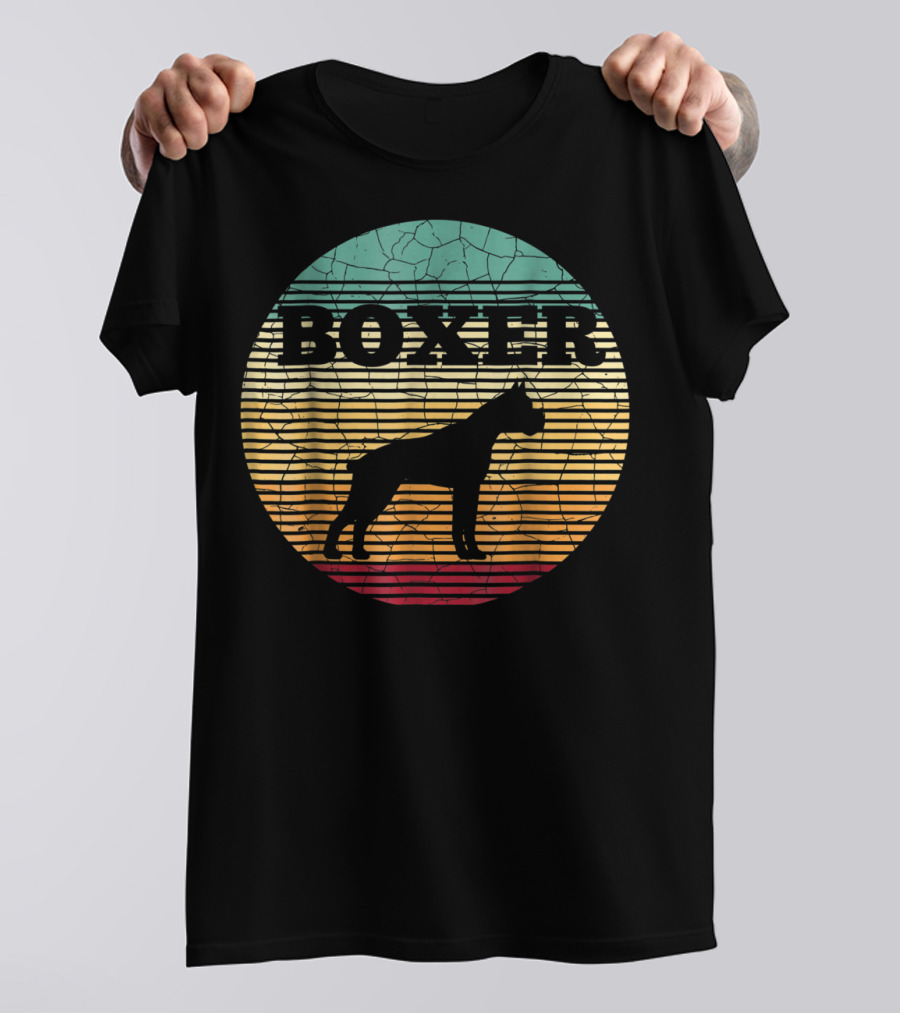 Boxer Dog Vintage Boxer Mom Boxer Dad T-Shirt