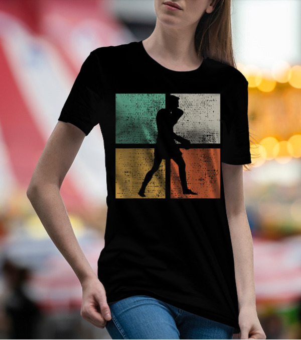 Boxing Boxer Vintage Box Club Silhouette Retro Blocks T-Shirt