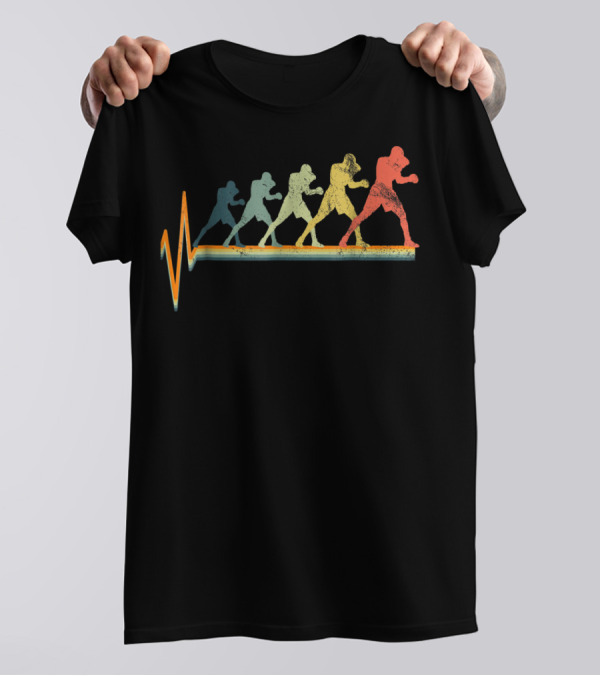 Heartbeat Boxing Evolution Fighter Love T-Shirt